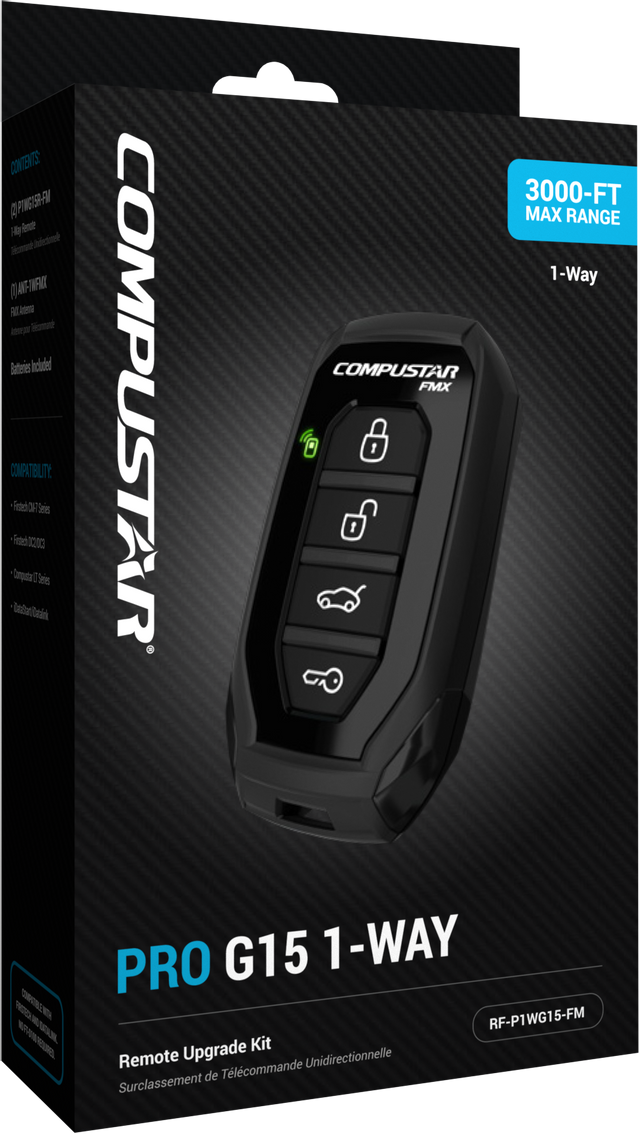 Compustar PRO G15 1 Way LED 3000 ft Range Remote Starter Package