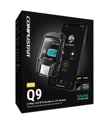 Compustar Q9 2-Way LCD Remote Starter & Alarm Package