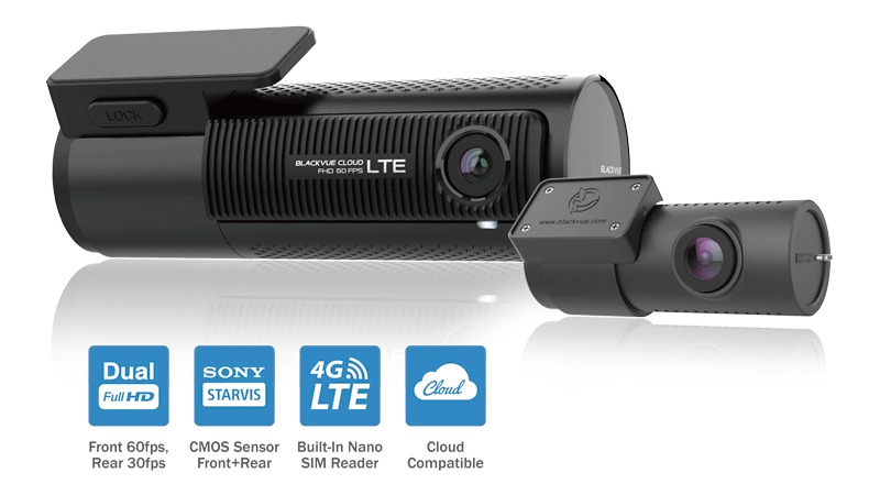BlackVue DR750-2CH LTE Wifi Dash Camera with 32GB Memory Card