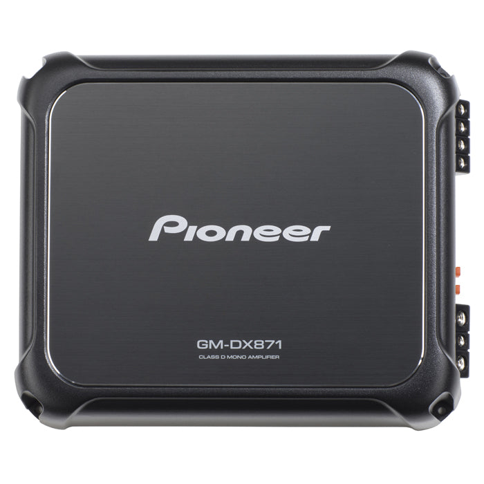 Pioneer GM-DX871 Class D Mono Amplifier with Gold-plated RCA Terminals, HQ Sound Parts and Wired Bass Boost Remote