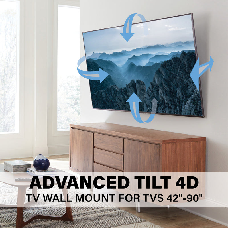 SANUS VLT7 Advanced Tilt 4D Premium TV Wall Mount for 42" – 90" TVs