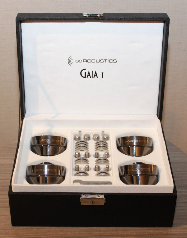IsoAcoustics GAIA I Machined Stainless Steel Acoustic Isolation Stands (package of 4)