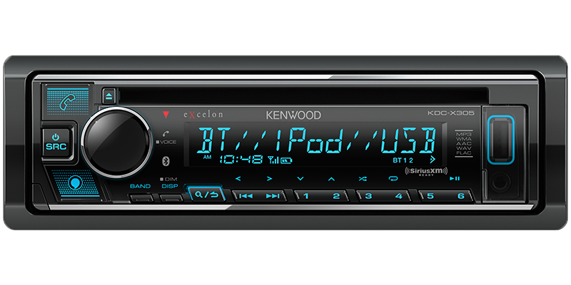 Kenwood KDC-X305 CD Receiver With Bluetooth