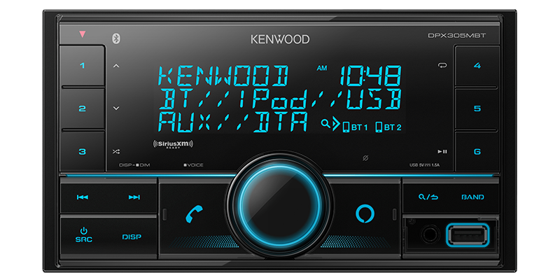 Kenwood DPX305MBT 2-Din Digital Media Receiver with Bluetooth