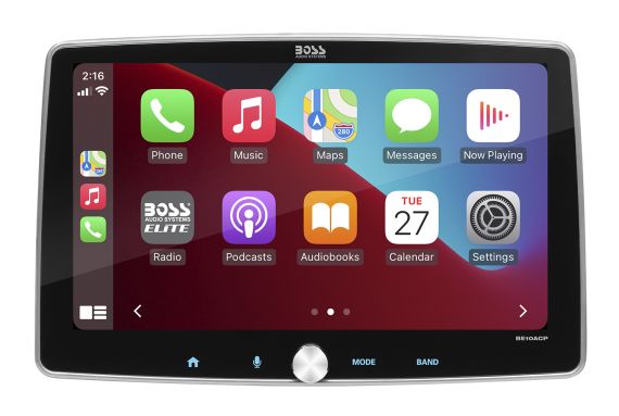 BOSS BE10ACP Single-DIN, Apple CarPlay & Android Auto, MECH-LESS Multimedia Player 10.1" Touchscreen Bluetooth