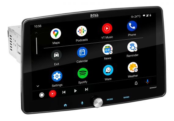 BOSS BE9ACP Single-DIN, Apple CarPlay & Android Auto, MECH-LESS Multimedia Player 9" Touchscreen Bluetooth