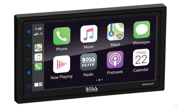BOSS BV800ACP Double-DIN, Apple CarPlay & Android Auto, MECH-LESS Multimedia Player 6.75" Touchscreen Bluetooth